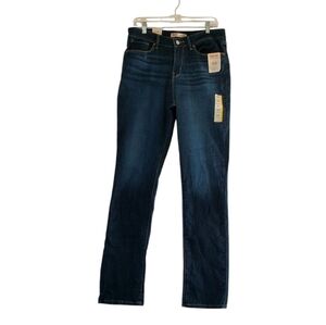 Womens Signature Levis Strauss Mid Rise Denim Blue Jeans 10 Long 32 Waist NWT‎